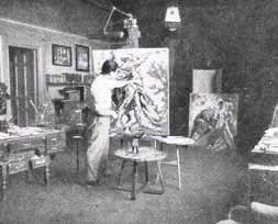 Robert Barnete/at work in his studio.jpg